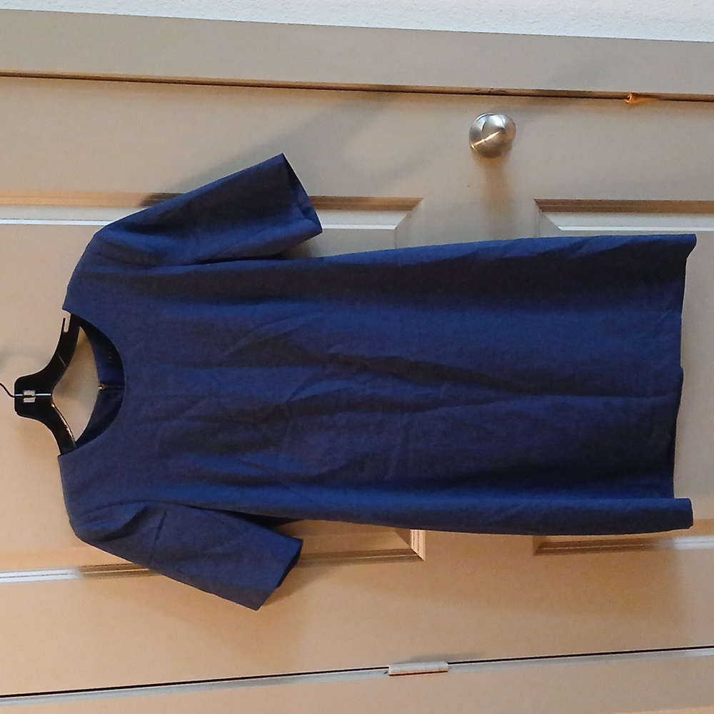 Short sleeve shift dress - Navy